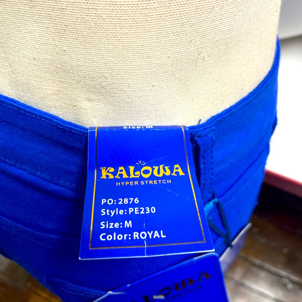 NWT Female Royal blue stretch jeans by Kalowa
